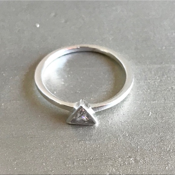 Triangle ring 925 Sterling Silver - Picture 2 of 6